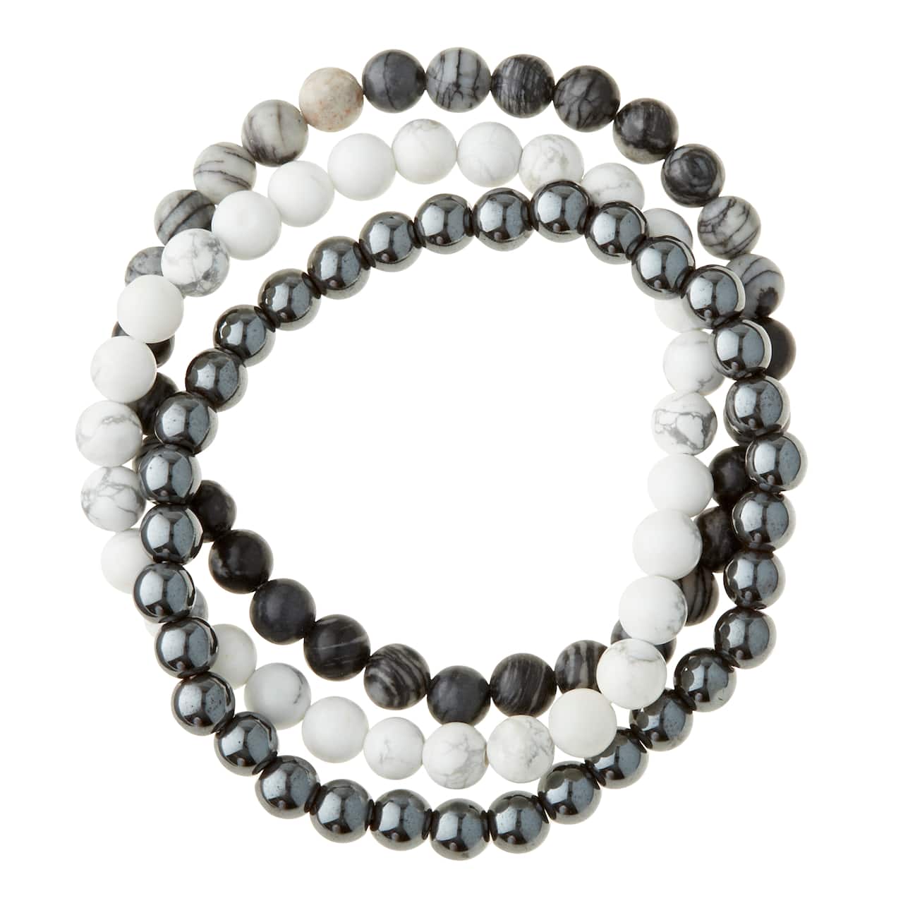 Bracelets en howlite blancs Boutique de couleur signature de Bead Landing